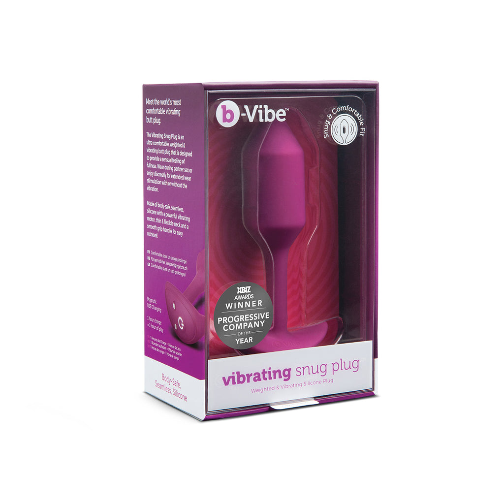 B-Vibe Vibrating Snug Plug 2 (M) - Rose or Black