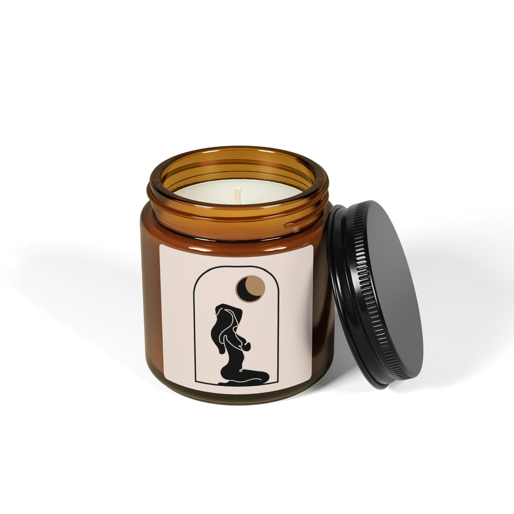 Scented Soy Candle (Multi-Size, Amber Jar)