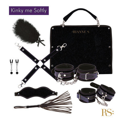 RIANNE S KINKY ME SOFTLY BONDAGE KIT - Purple or Black