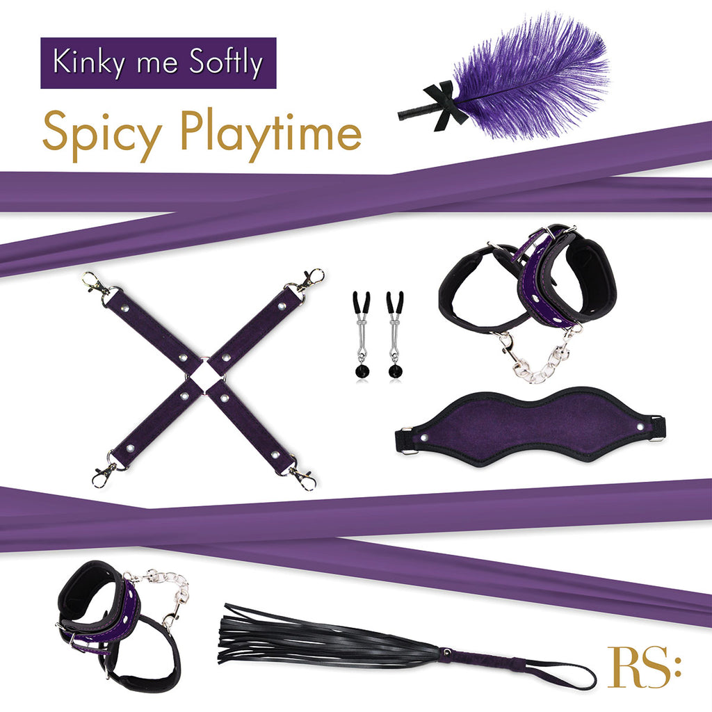 RIANNE S KINKY ME SOFTLY BONDAGE KIT - Purple or Black